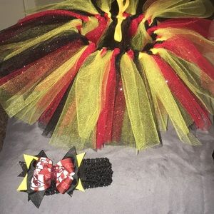 Kansas City Chiefs hair bow and tutu